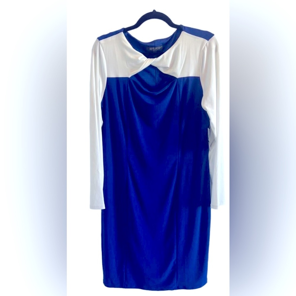 Beautiful 2-tone, flattering dress, smoke & pet free home